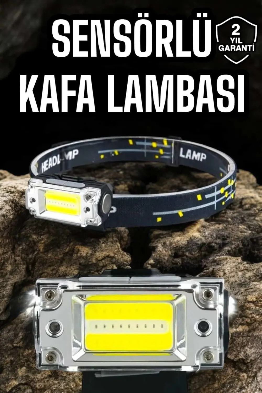Kafa Lambası Led Fener Pratik Taşınabilir Ayarlanabilir USB Şarjl