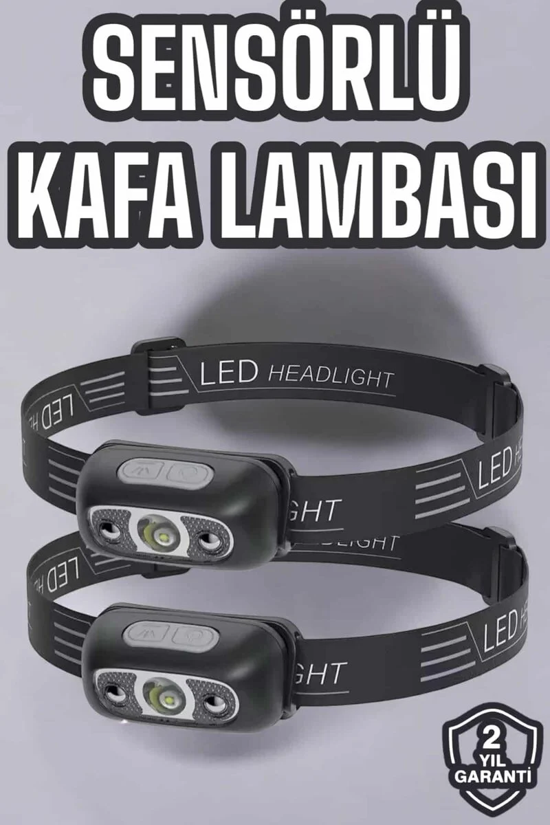 Kafa Lambası - Şarjlı LED Kamp Lambası 4 Modlu Su Geçirmez