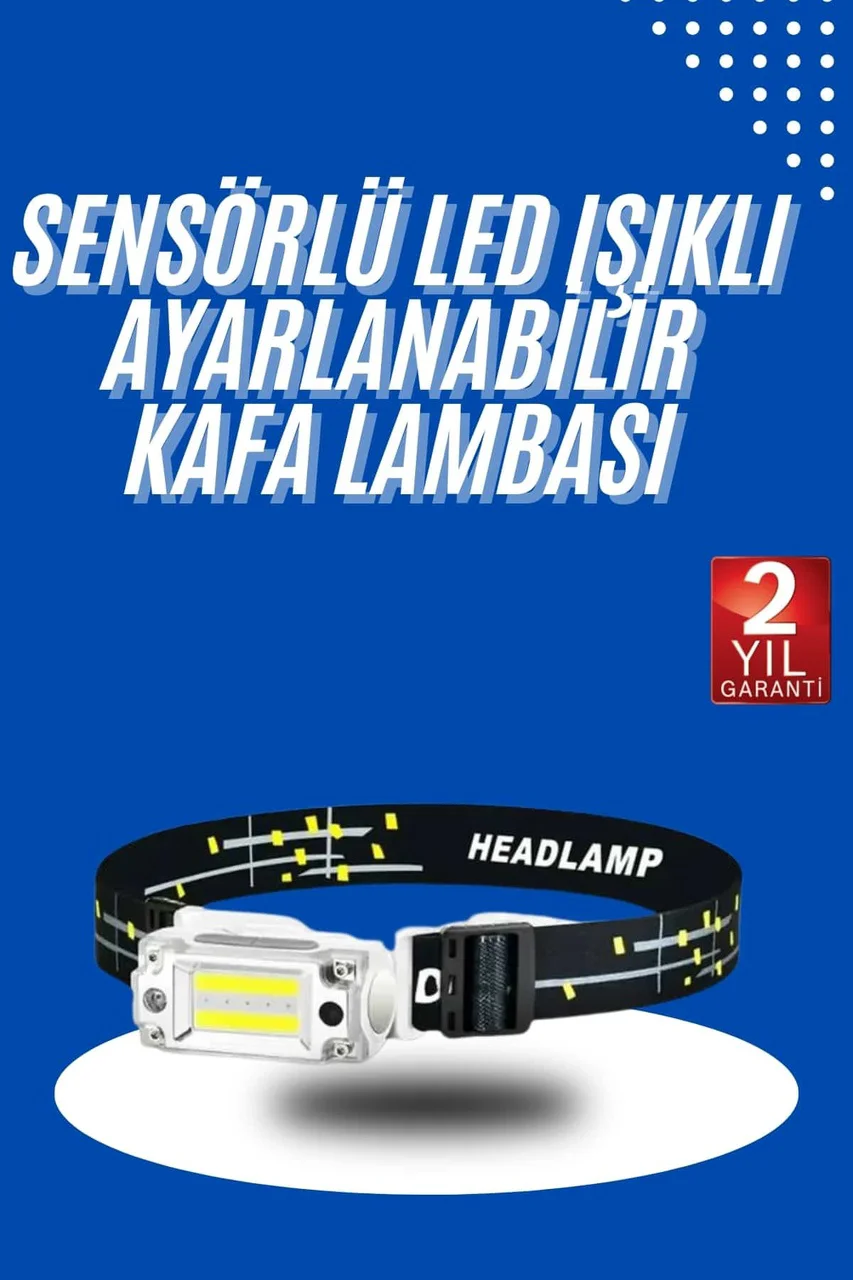 Kafa Lambası, Su Geçirmez Kafa Feneri 3 Mod Aydınlatma - Lisinya Diğer