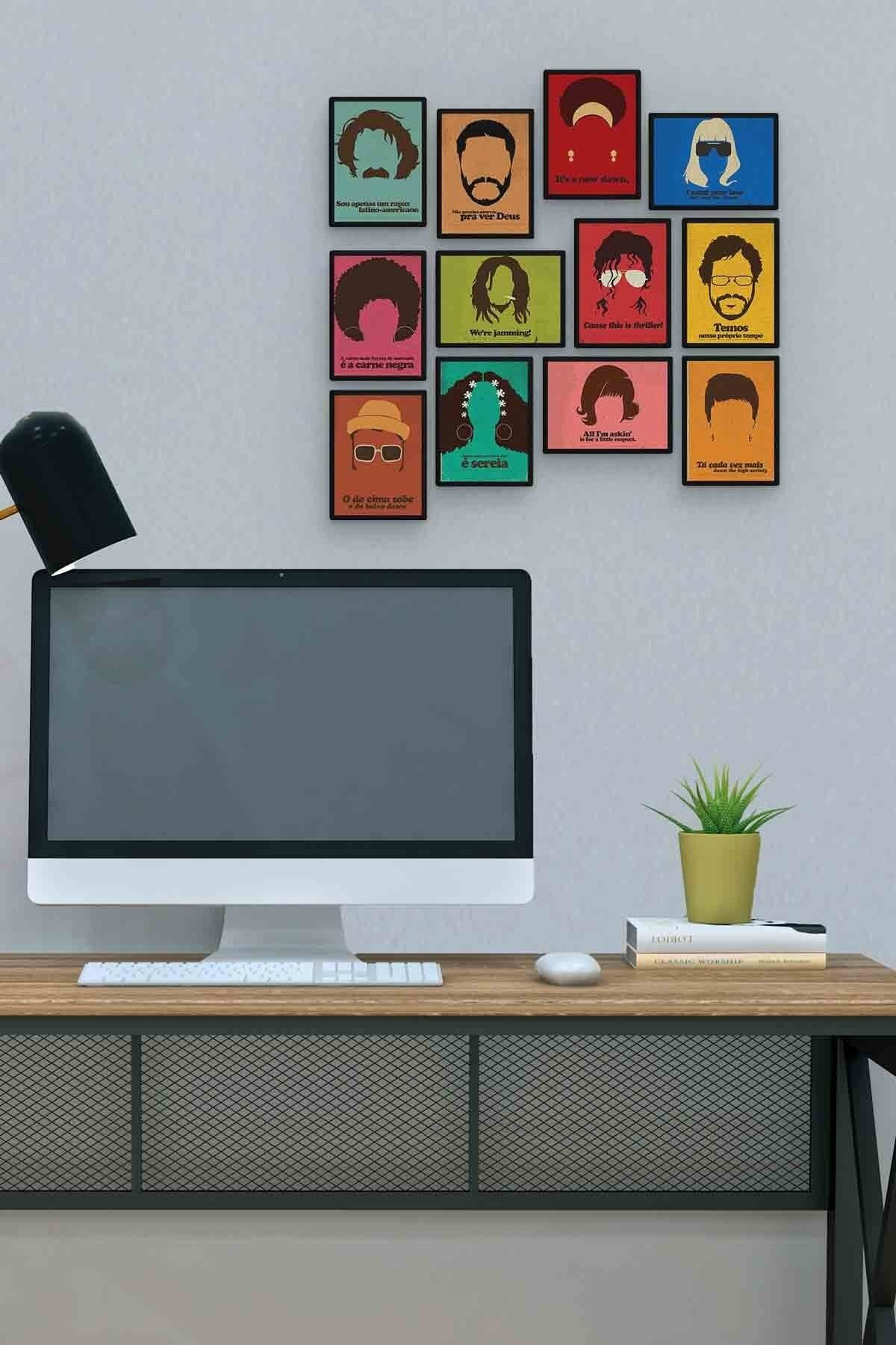 Kafalar 12 Parça Mdf (ahşap) Tablo Ofis Boyu 