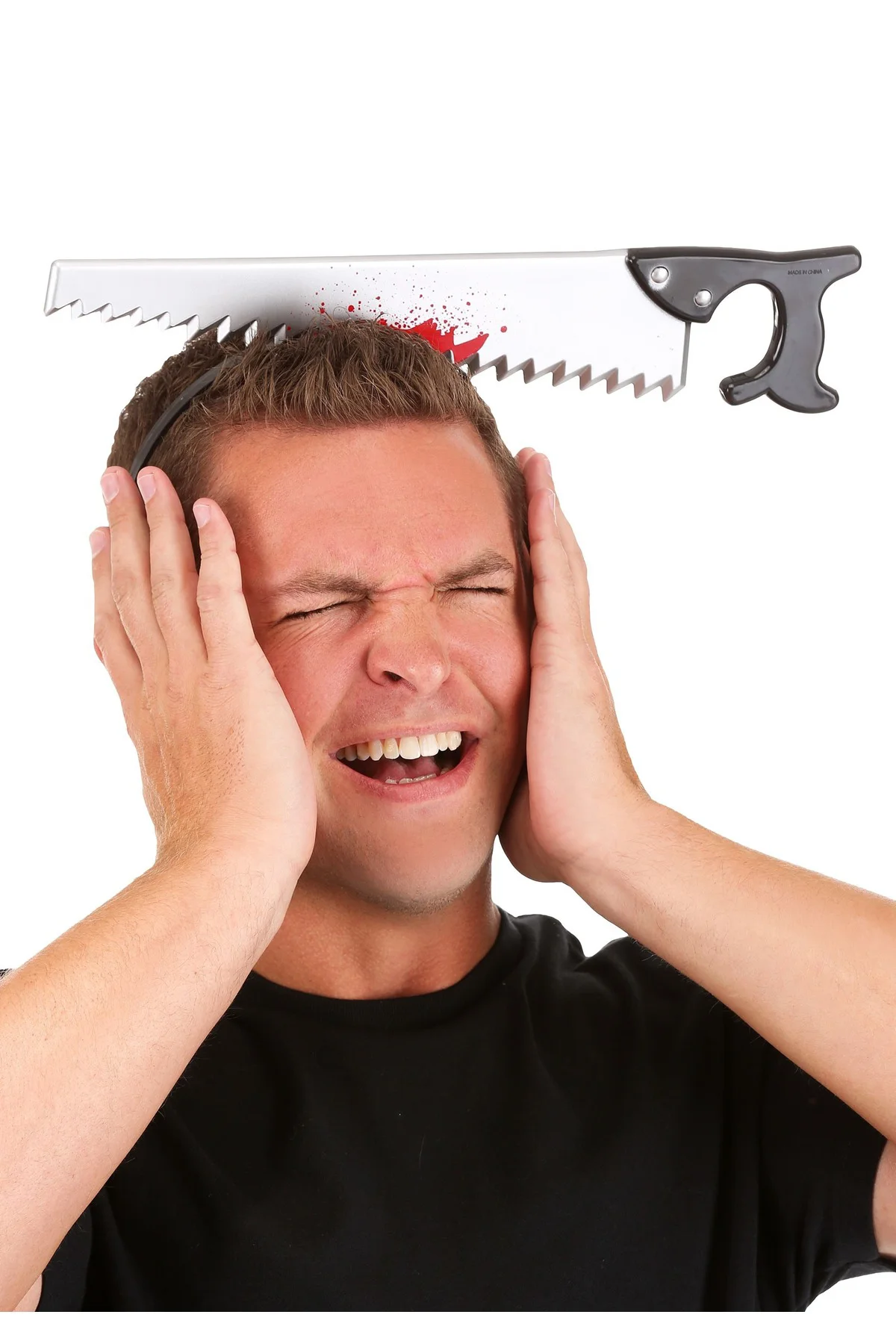 Kafaya Saplanmış Halloween Kanlı Testere Şaka Tacı GO50607478320