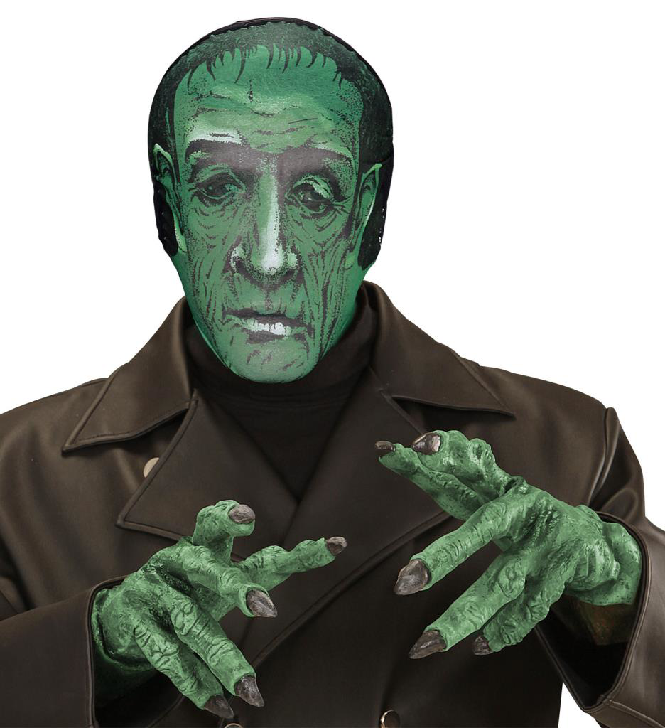 Kafaya Tam Geçmeli Bez Frankenstein Maskesi - Streç Korku Maskesi Kafaya Tam Geçmeli Bez Frankenstein Maskesi - Streç Korku Maskesi