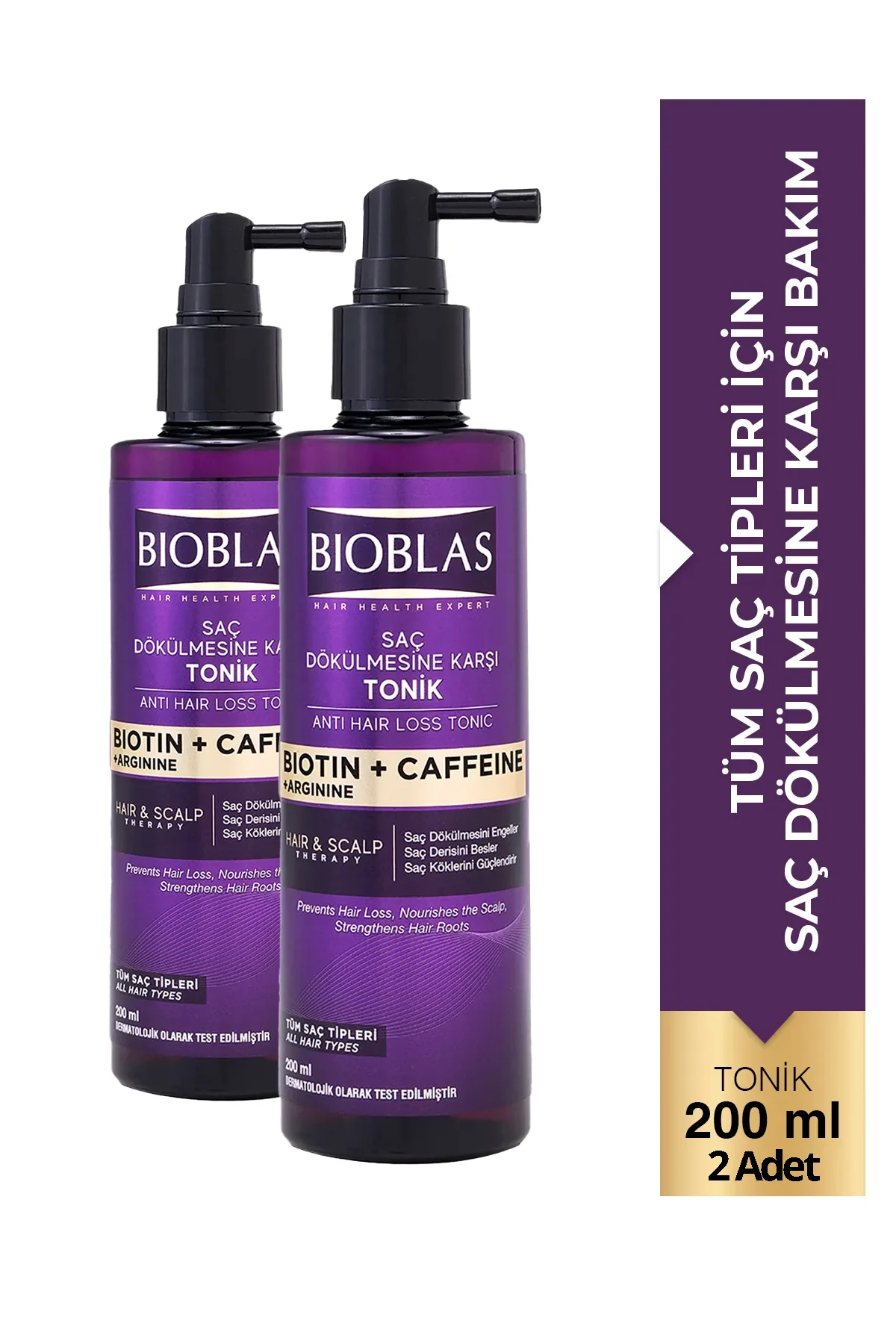 Kafein Arjinin Biotin Saç Dökülmesi Karşıtı Tonik 200 Ml 2 Adet Kafein Arjinin Biotin Saç Dökülmesi Karşıtı Tonik 200 Ml 2 Adet