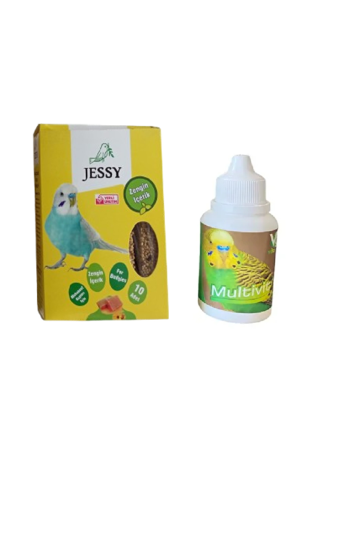 Vita Gold Kafes Kuşları İçin Multivitamin 50 Cc Ve Jessy Ballı Kraker 10 Lu