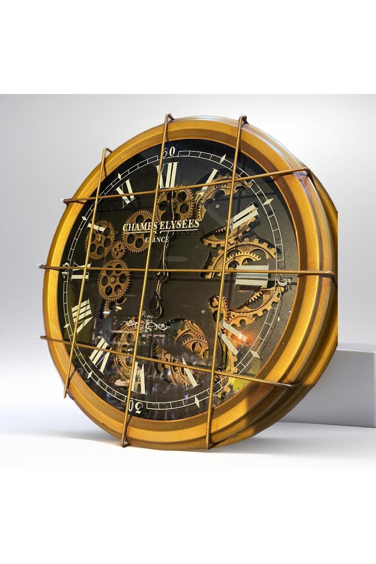 Elif Aksesuar Kafesli Metal Duvar Saati