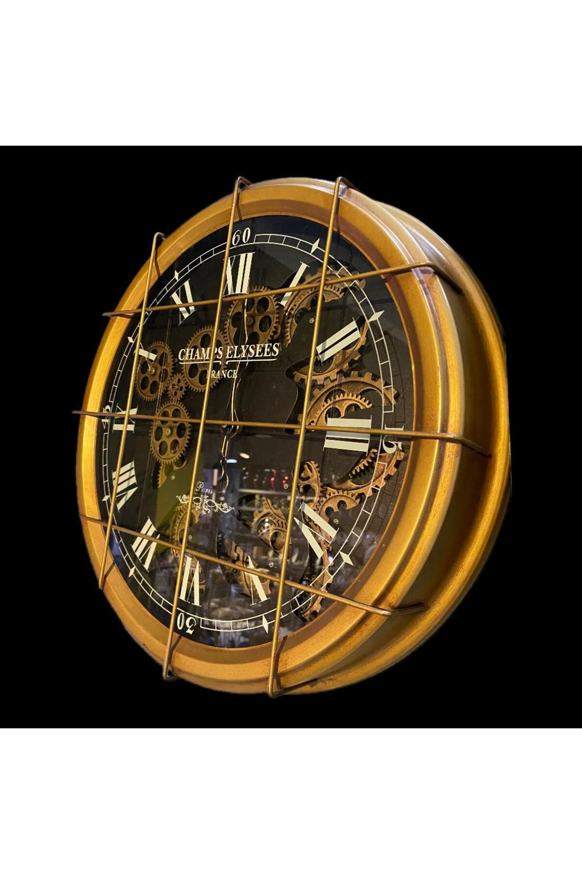 Elif Aksesuar Kafesli Metal Duvar Saati