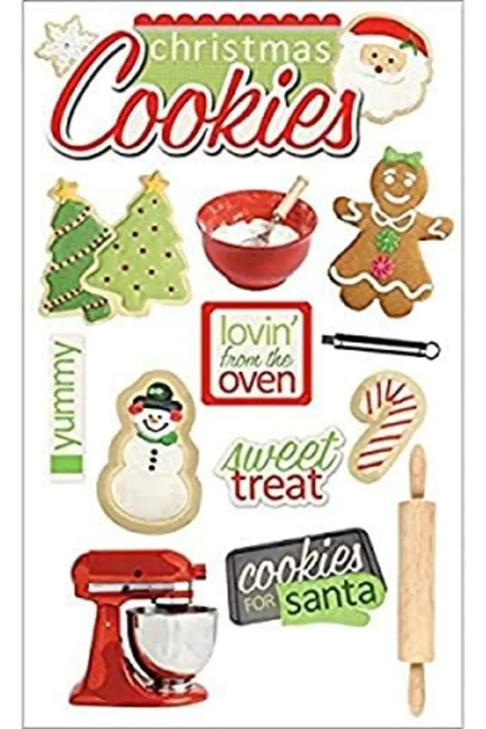 Kağıt Ev Üretimi Kurabiyeleri 3D Çıkartma, Kağıt, Çok Renkli, 22,