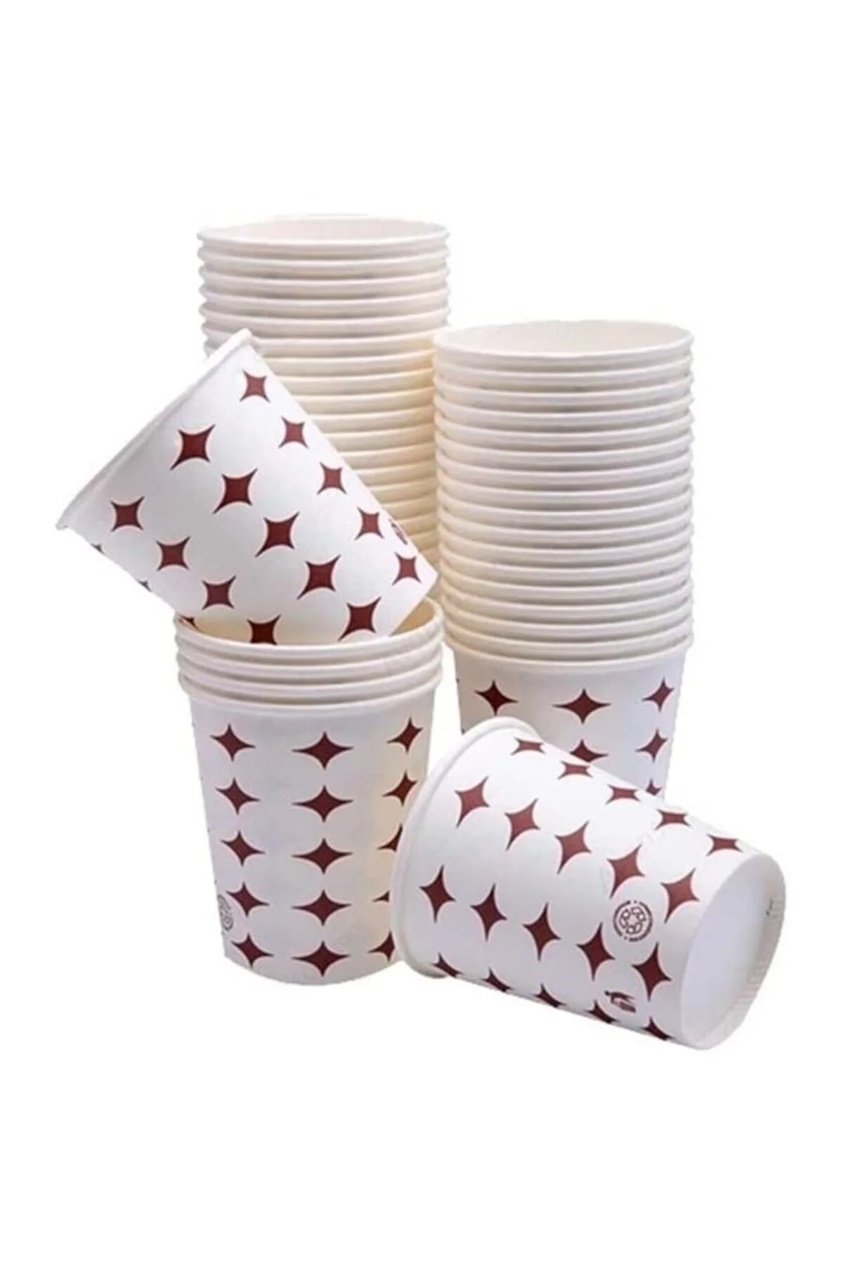 Kağıt Karton Bardak Tek Kullanımlık Çay Kahve Bardağı - 7 Oz - 30