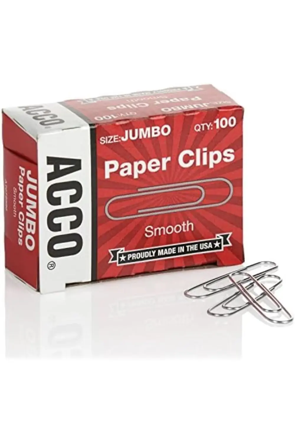 Kağıt Klipleri,, Pürüzsüz, Ekonomi, 10 Kutu, 100/Kutu (72580),Güm