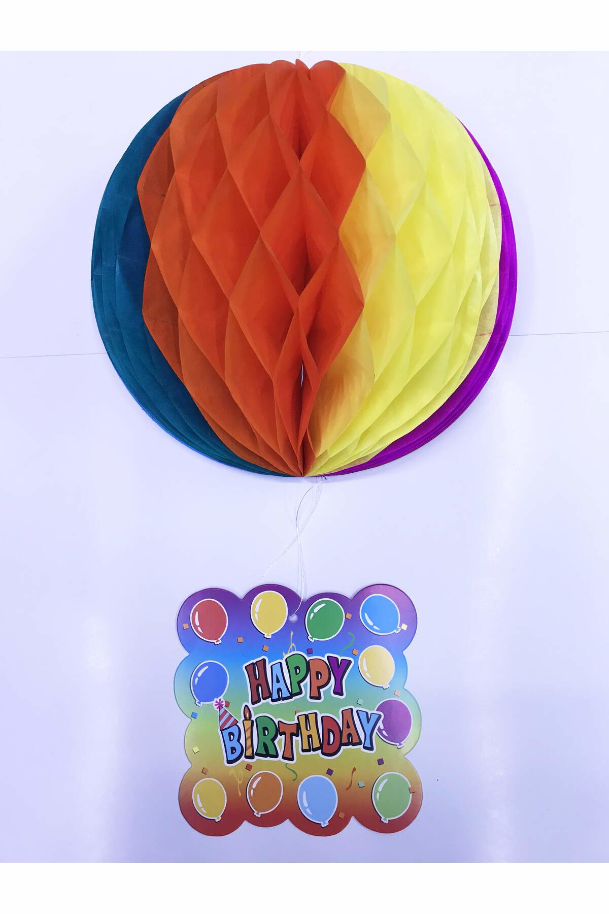 Ok Aksesuar Kağıt Süs Happy Birthday Dekor 55 Cm-0748 Go50606635370