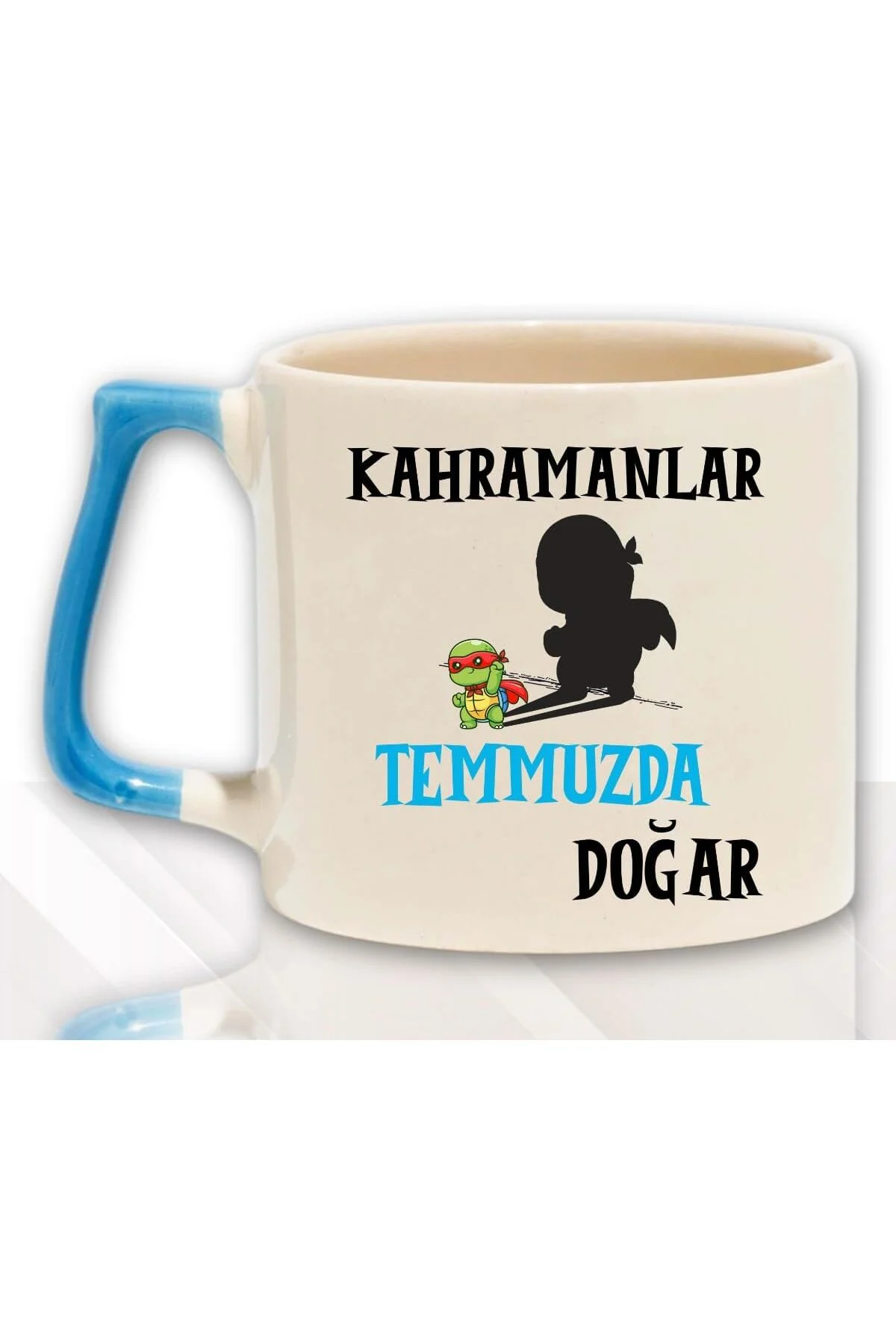 Kahramanlar Bu Ayda Doğar Baskılı Eş Arkadaş Baba Doğum Babalar Gününe Hediyelik Kulplu Kup