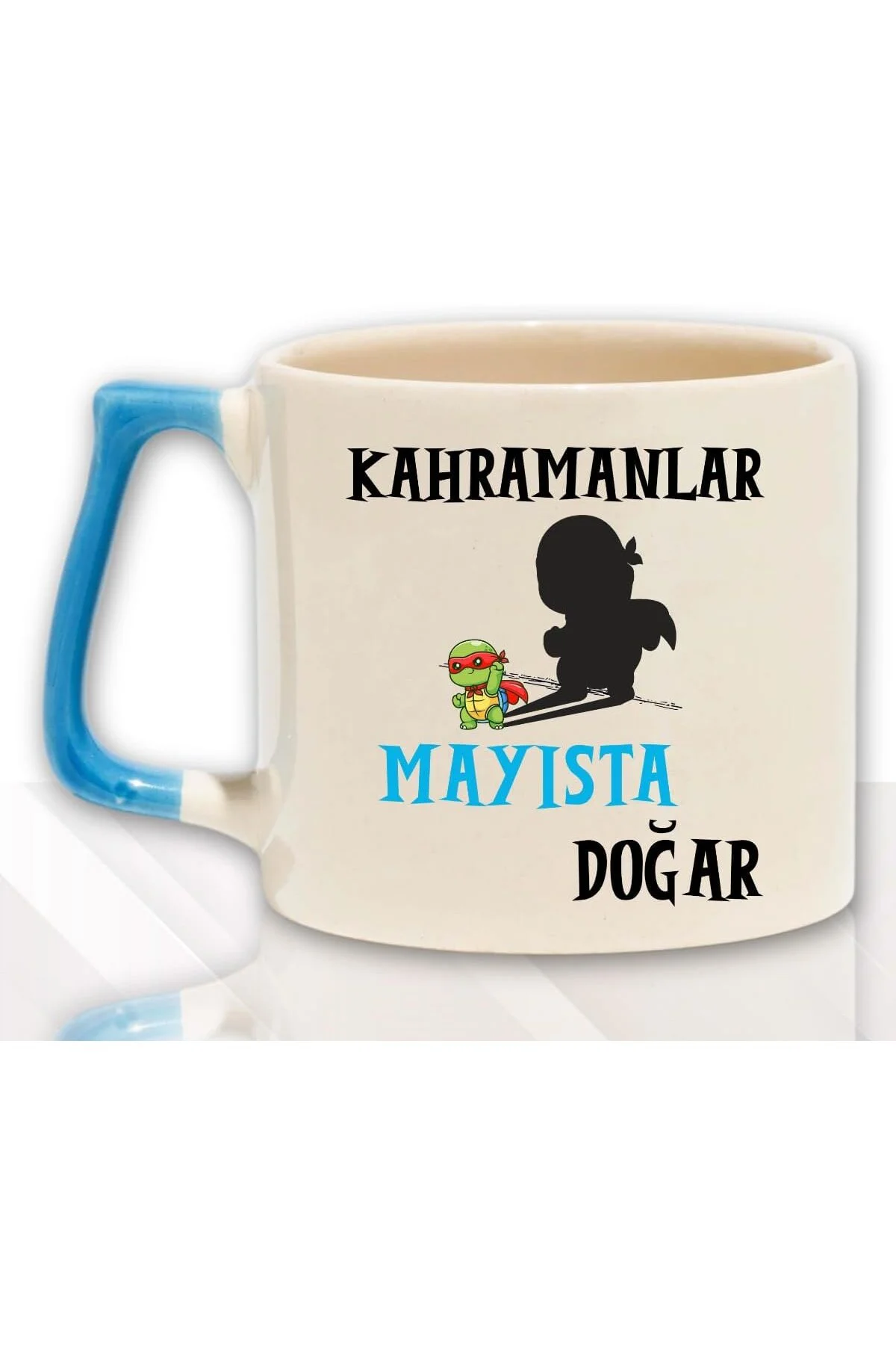 Kahramanlar Bu Ayda Doğar Baskılı Eş Arkadaş Baba Doğum Babalar Gününe Hediyelik Kulplu Kup