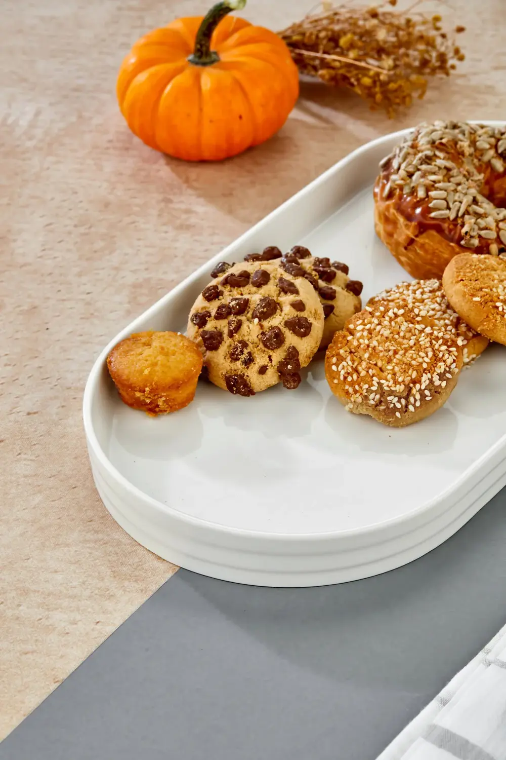 Kahvaltı ve Sunum İçin Porselen Servis Tabağı 32,5x17 cm