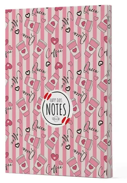 Kahve 8 - Yan Boyamalı Çizgili Defter Kahve 8 - Yan Boyamalı Çizgili Defter