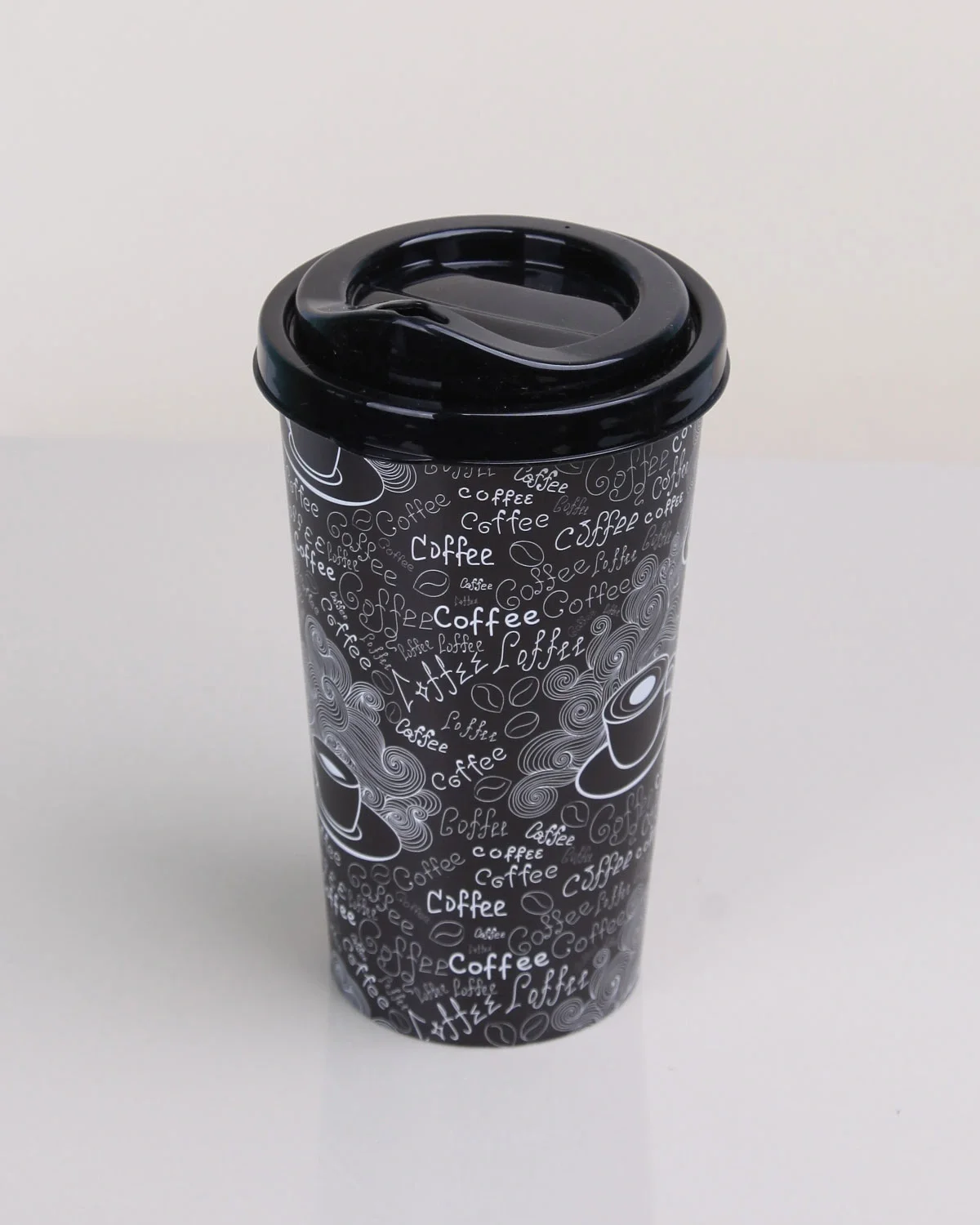 Kahve Bardağı - Kapaklı Desenli Kahve Bardağı - Kapaklı Desenli