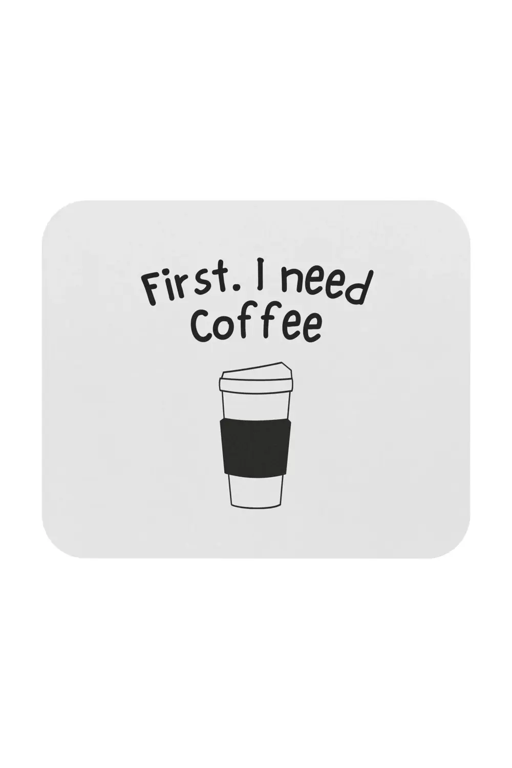 Kahve Desenli Mouse Pad, 23x19 cm, Kaymaz Taban, Ev, Ofis ve Oyun