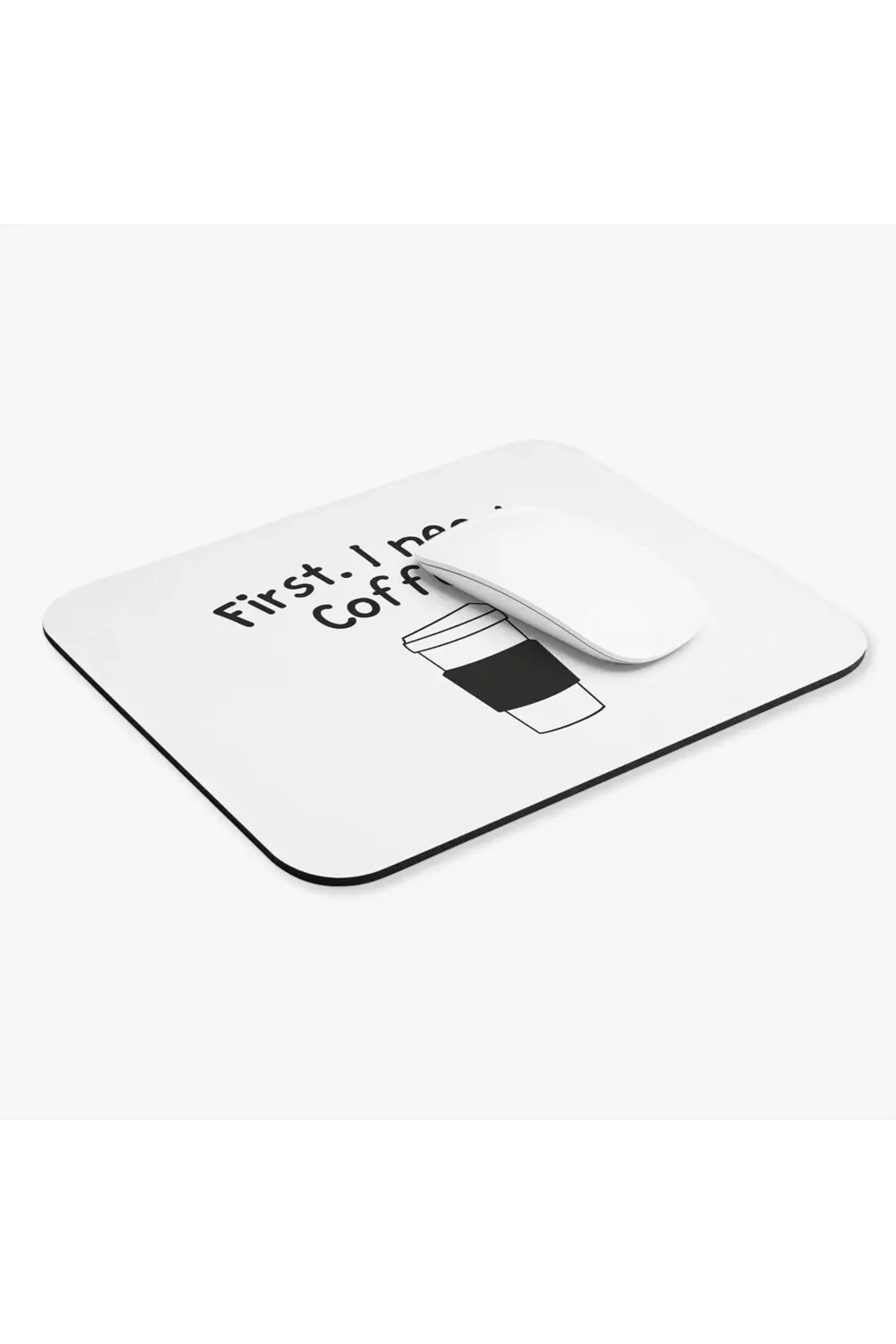 Kahve Desenli Mouse Pad, 23x19 cm, Kaymaz Taban, Ev, Ofis ve Oyun