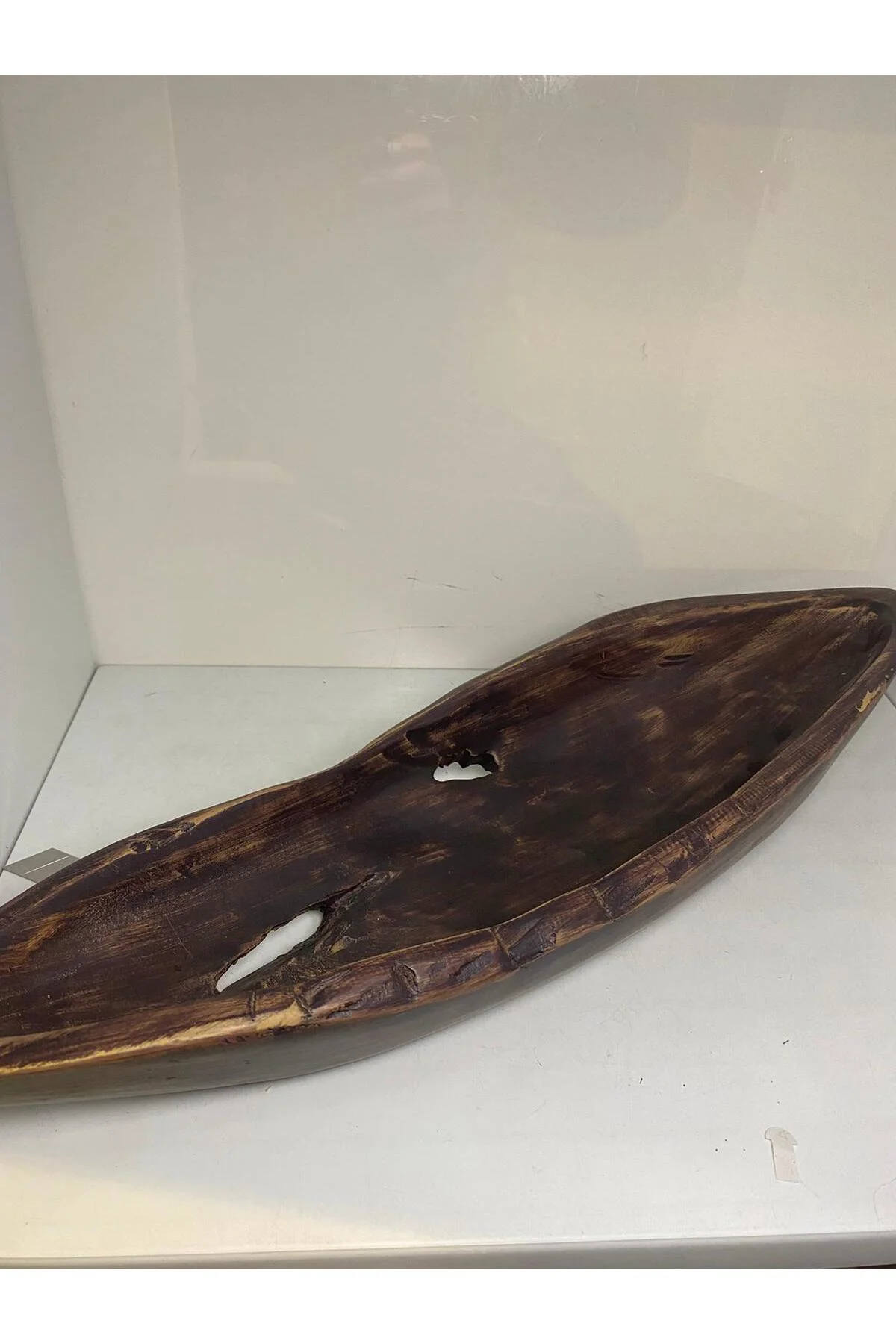 Kahve Eskitme Dekoratif Yaprak Tabak 50 cm Kahve Eskitme Dekoratif Yaprak Tabak 50 cm - Görsel 3