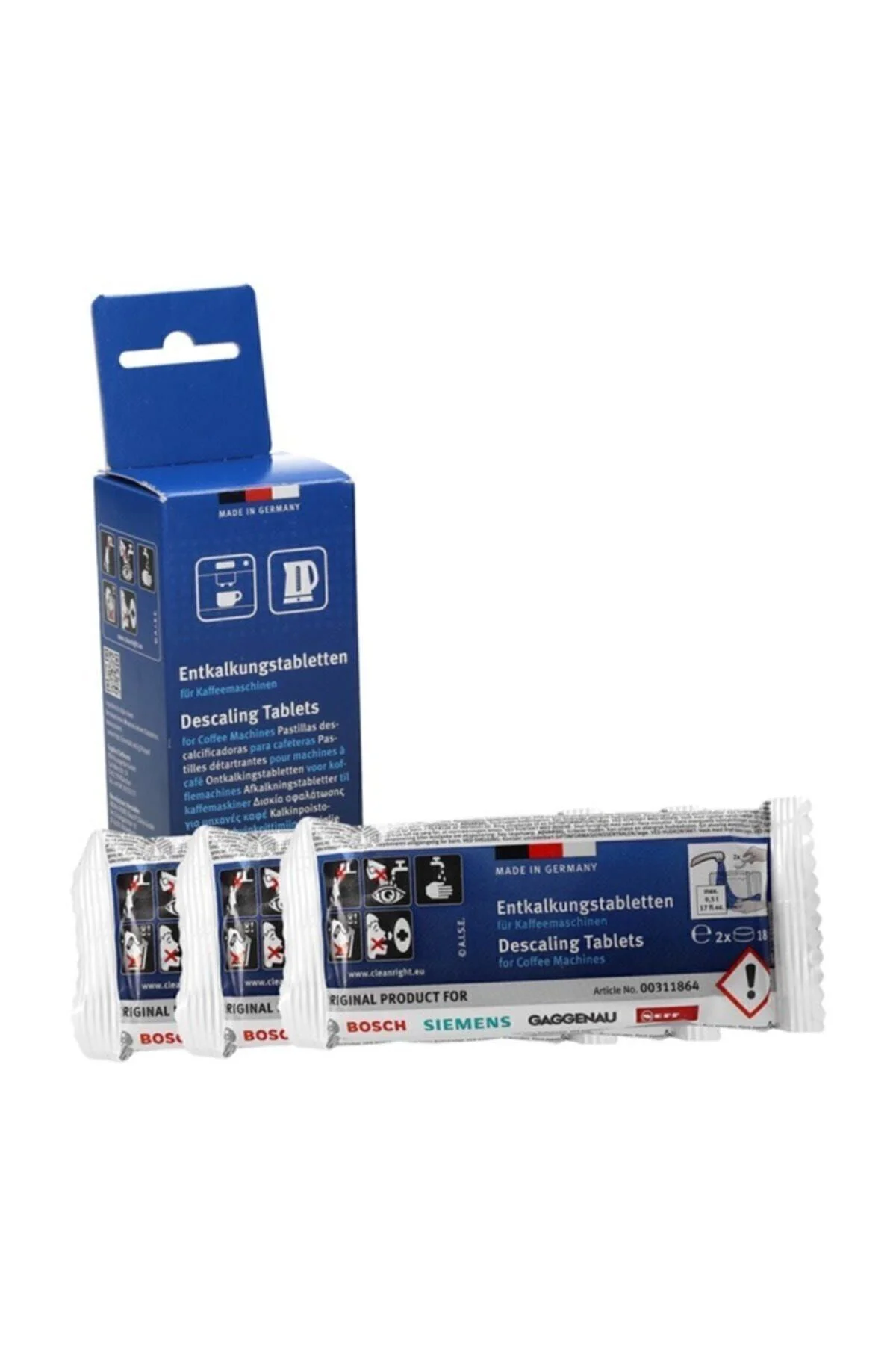 Kahve Espresso Makineleri Için Kireç Çözücü Tablet 6'lı