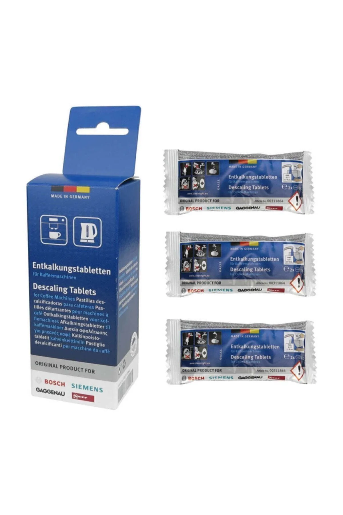 Kahve Espresso Makineleri Için Kireç Çözücü Tablet 6'lı