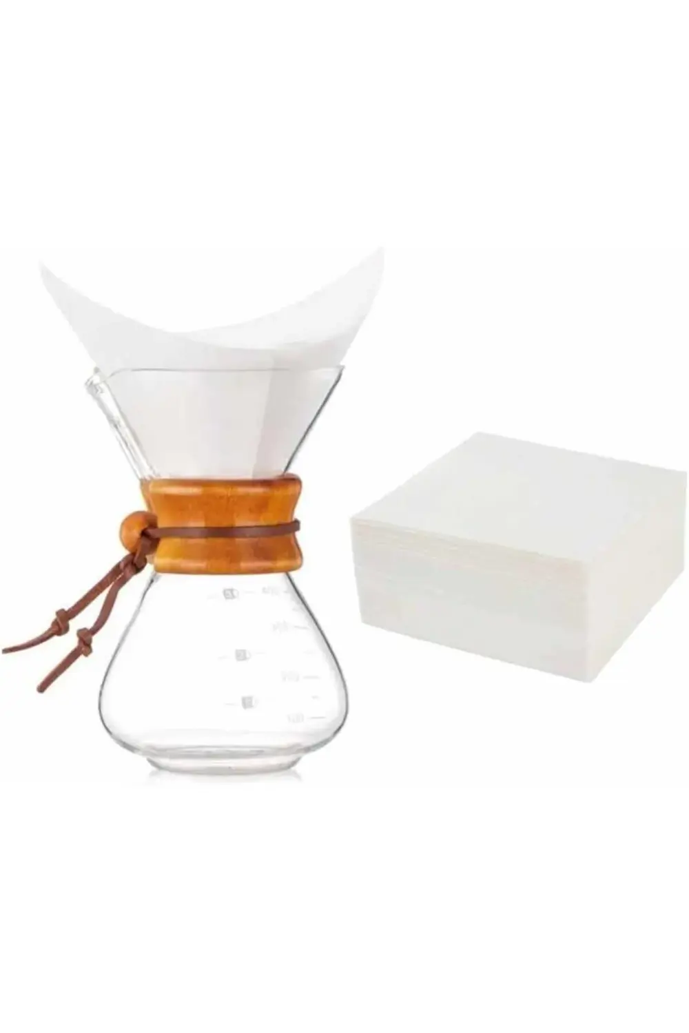 Kahve Filtresi - Kağıt Cam Kahve Demleme Beyaz (CHX-15) 1175260