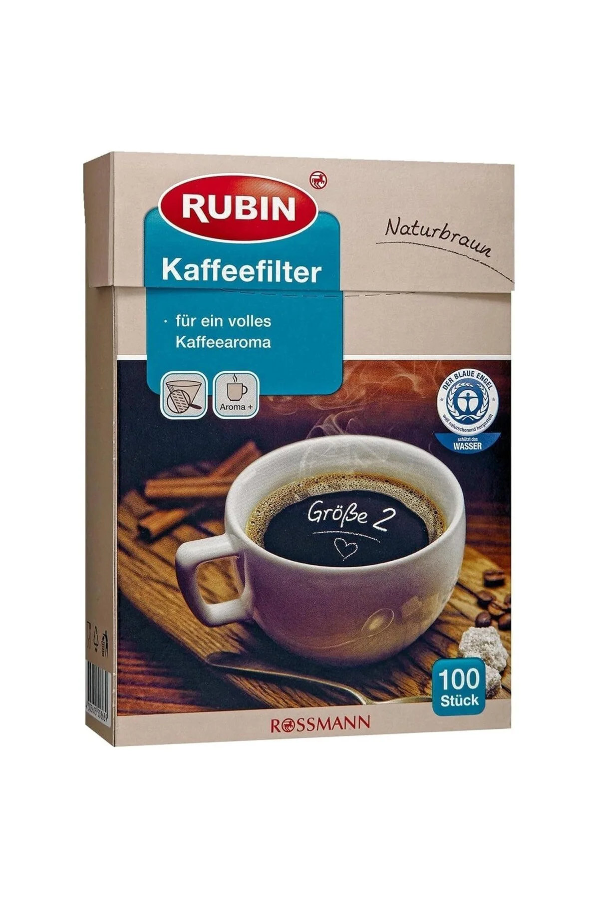 Kahve Filtresi - No:2 Doğal Kahverengi Renkli 100'lü