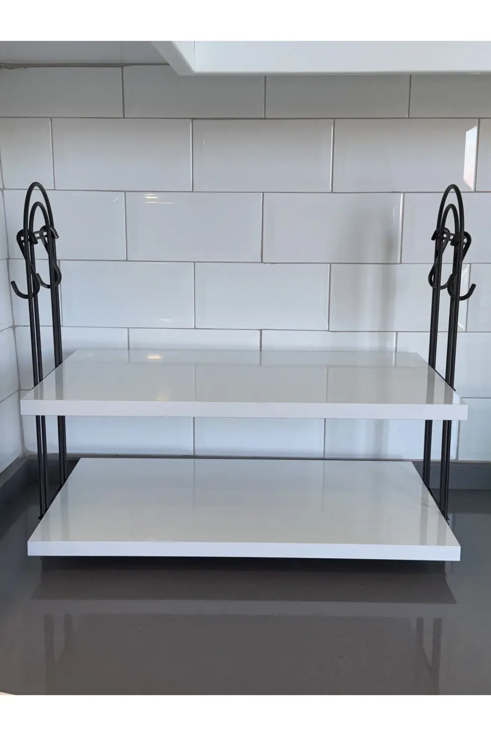 Kahve Makinesi Rafı OVAL Tezgah Üstü Kahve Köşesi Rafı Mutfak Raf