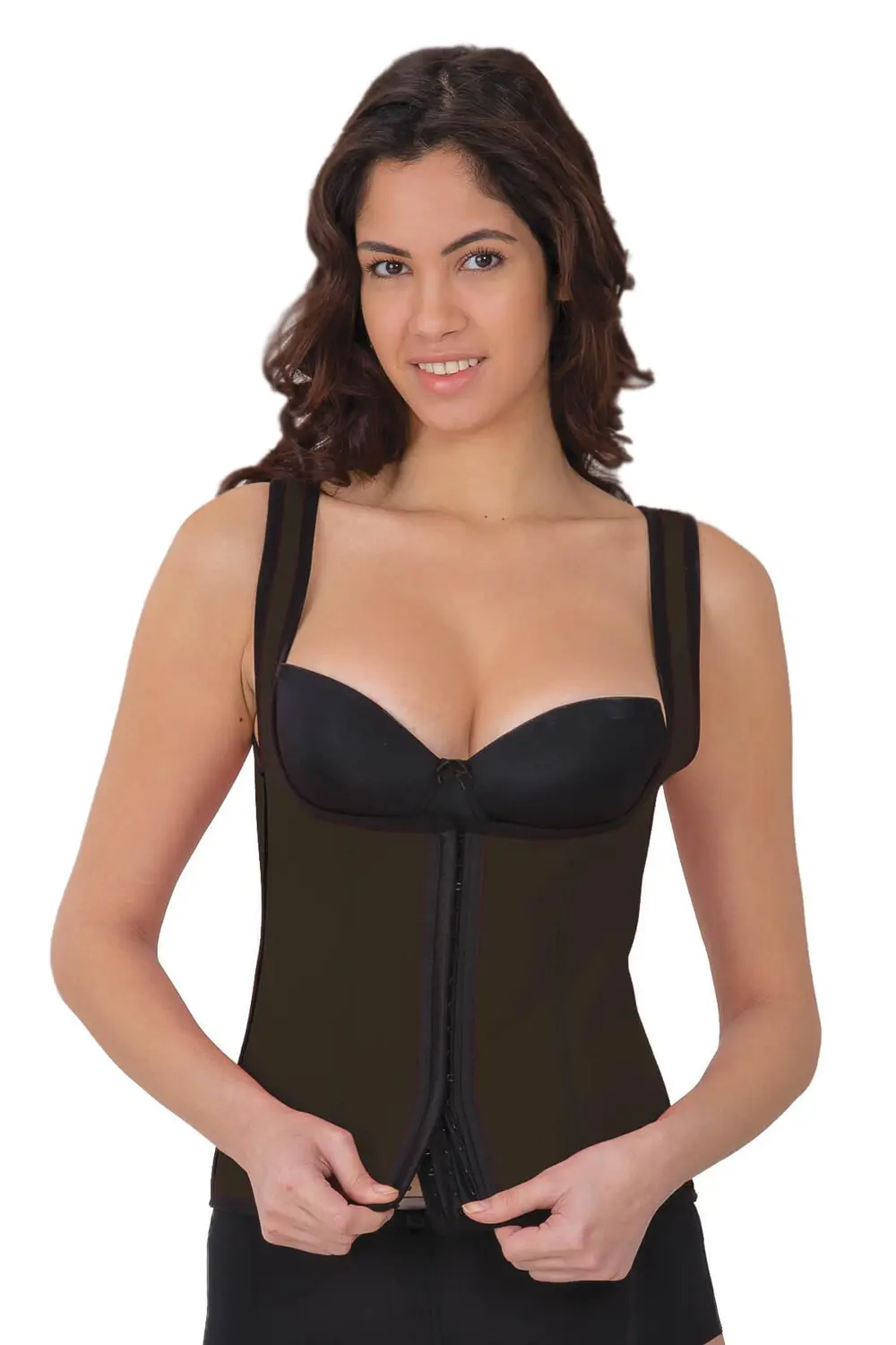 KAHVE MI 9173 Agraflı Göğsü Açık Atlet Korse