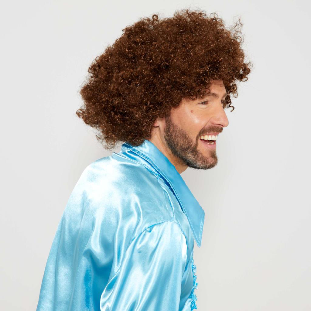 Kahve Renk Kıvırcık Afro Bonus Peruk Kahve Renk Kıvırcık Afro Bonus Peruk