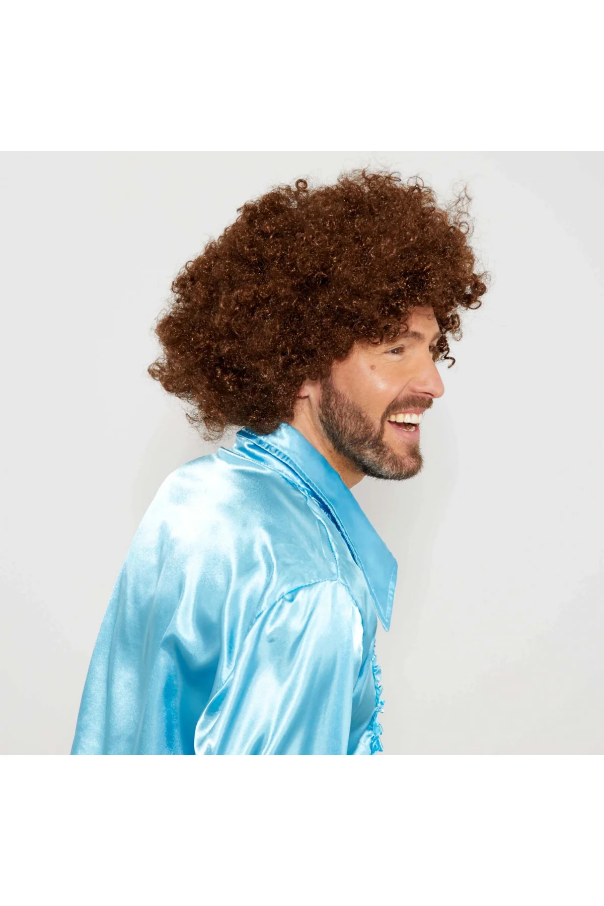 Kahve Renk Kıvırcık Afro Bonus Peruk Kahve Renk Kıvırcık Afro Bonus Peruk - Görsel 3