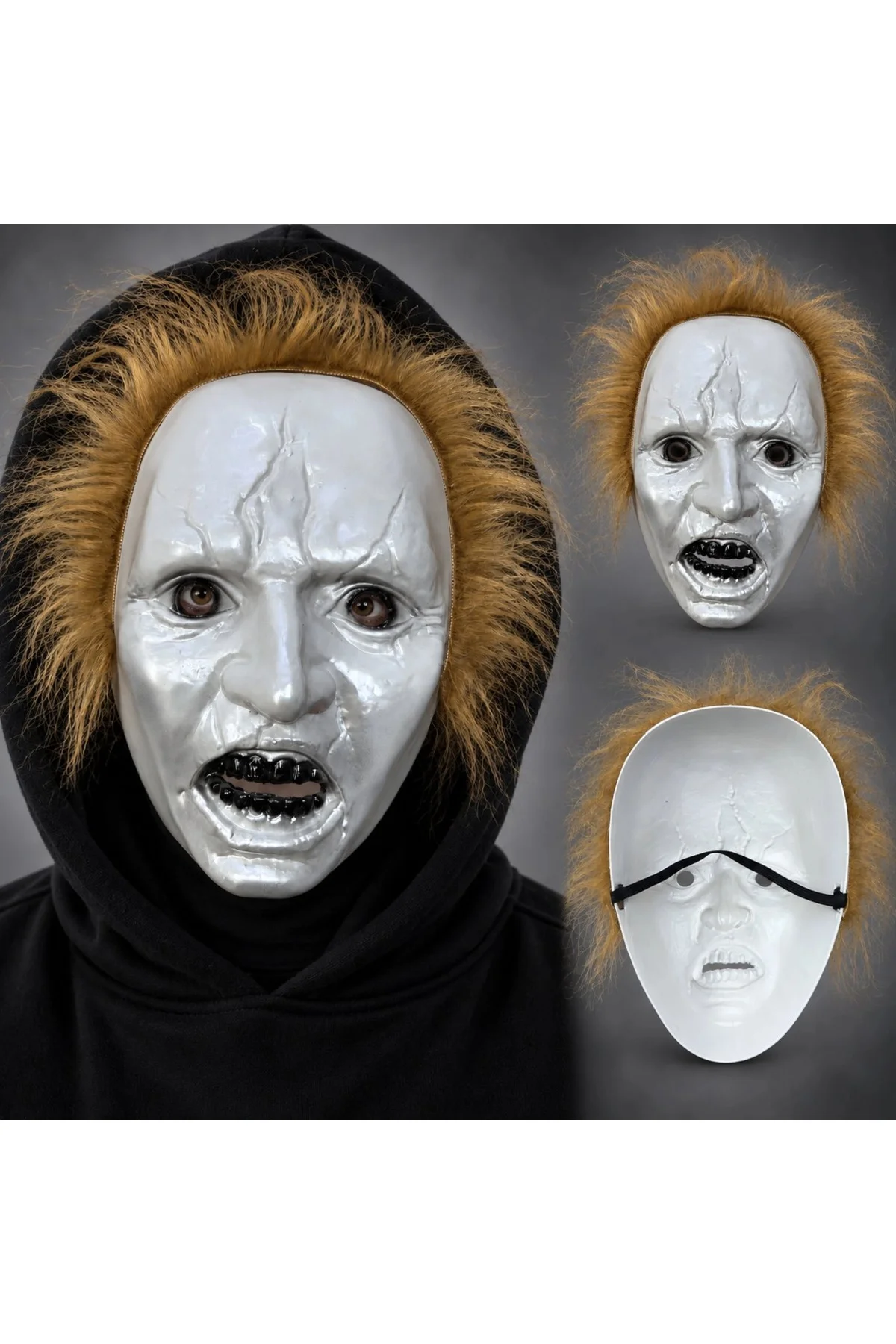 Kahve Saçlı Michael Myers Plastik Karakter Maskesi Kahve Saçlı Michael Myers Plastik Karakter Maskesi