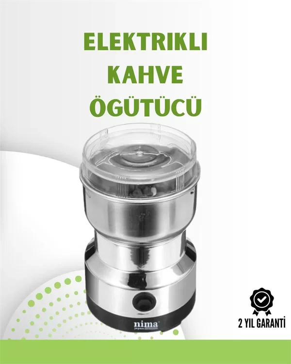 Kahve ve Baharat Değirmeni | Kompakt, Hafif, Hızlı Öğütme, Şeffaf