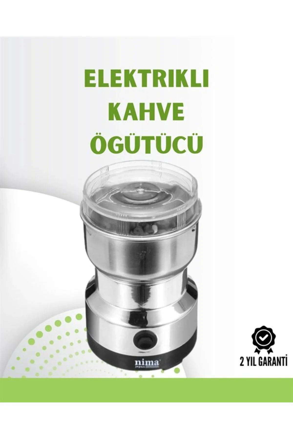 Kahve Ve Baharat Değirmeni | Kompakt, Hafif, Hızlı Öğütme, Şeffaf