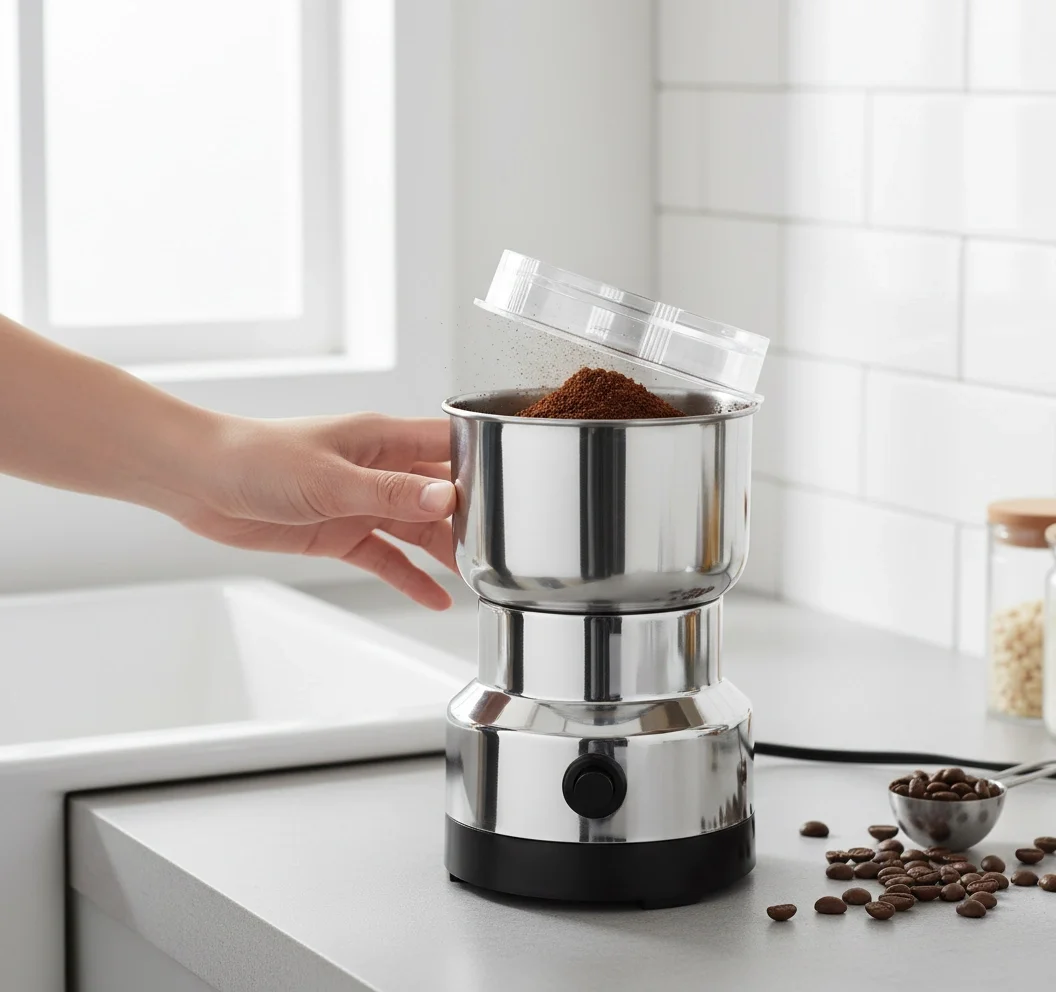 Kahve ve Baharat Öğütücü Makine Paslanmaz Çelik Ergonomik Kullanı