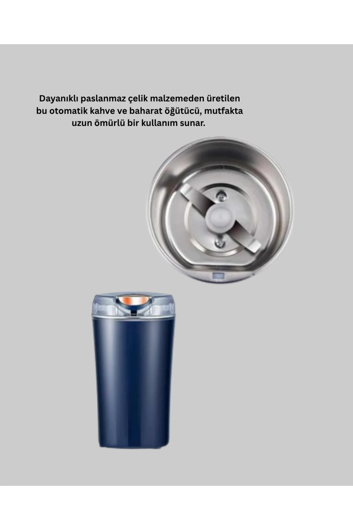 Kahve ve Baharat Öğütücü Otomatik Mekanizmalı Dayanıklı Çelik