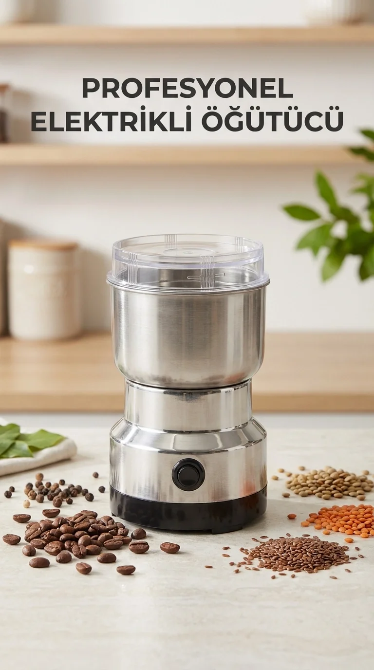 Kahve ve Baharat Öğütücü Makine Paslanmaz Çelik Ergonomik Kullanı