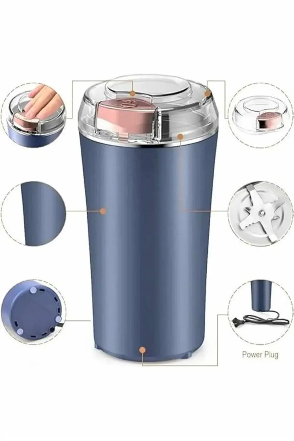 Kahve ve Baharat Öğütücü Kolay Temizlenebilir Paslanmaz Çelik Taş