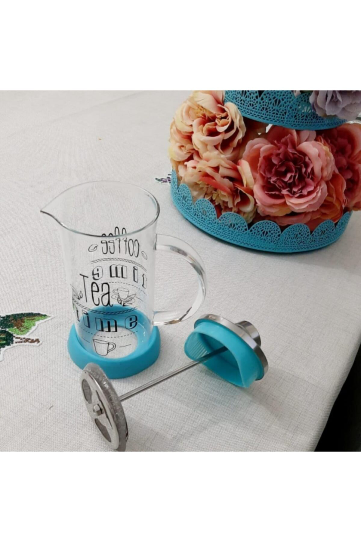 Balsa Kahve Ve Çay French Press,Silikon French Press Bitki Çayı Demliği