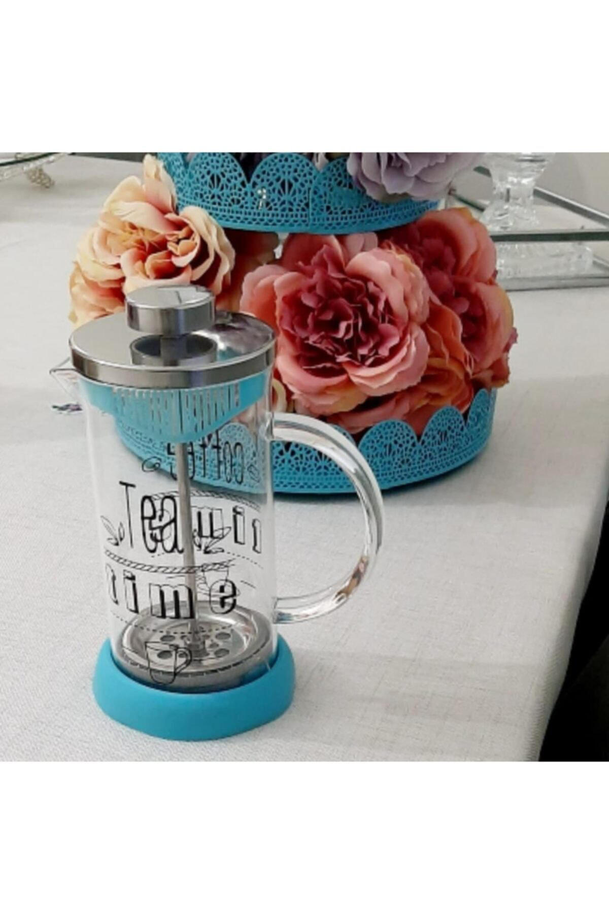 Balsa Kahve Ve Çay French Press,Silikon French Press Bitki Çayı Demliği