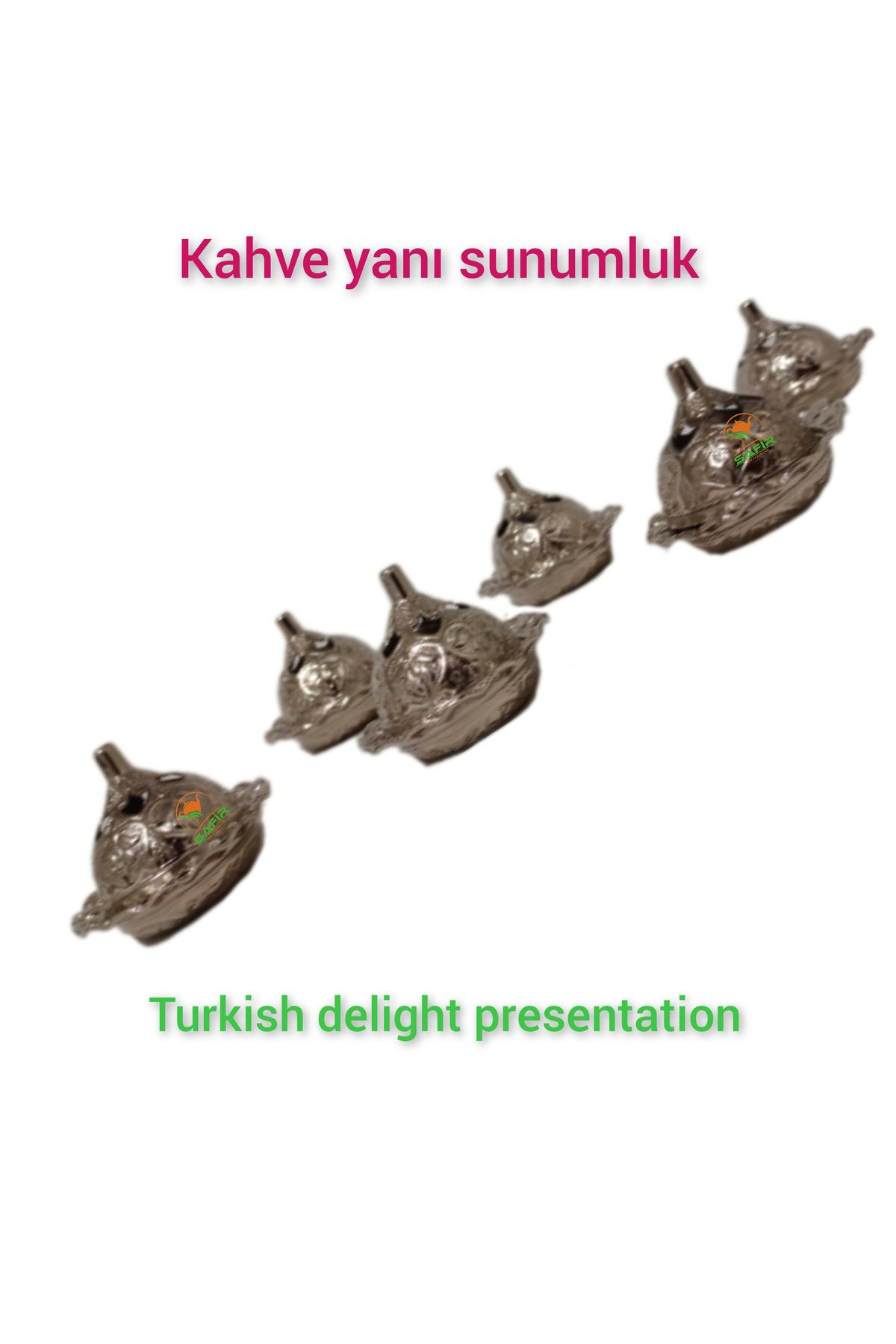 Safir Kahve Yanı Lokumluk 6 Adet Lokumluk Kahveyanı Sunumluk Safir Çay 