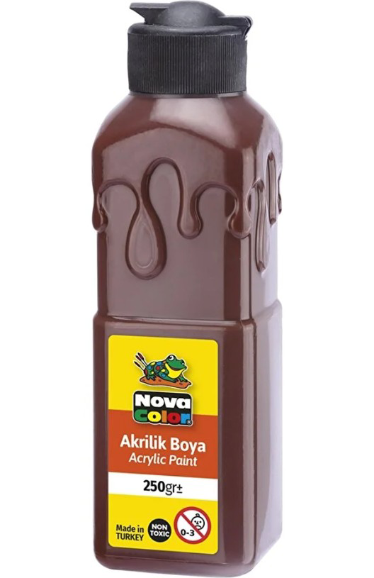 Kahverengi Akrilik Boya 250 gr 1 Adet Su Bazlı Akrilik Boyası Hob