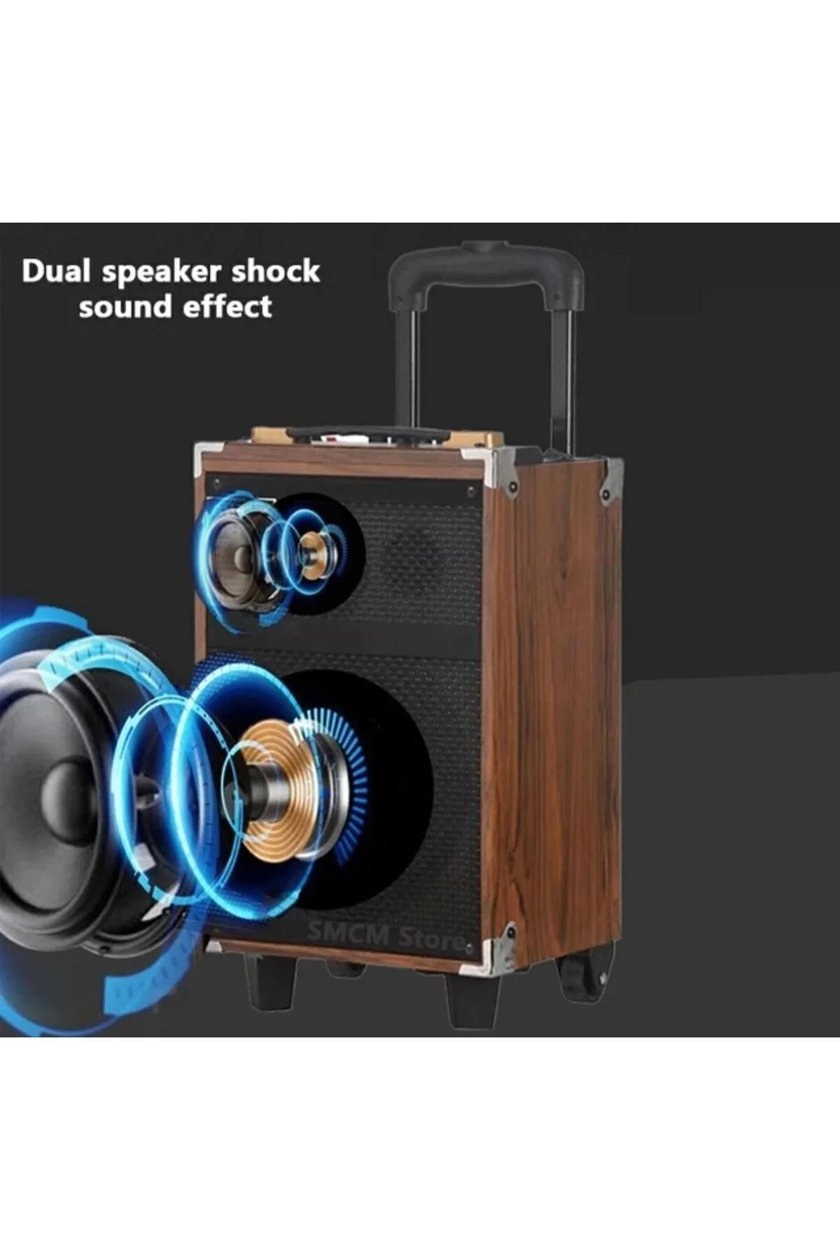 Kahverengi bluetooth hoparlör mikrofonlu kumandalı çoklu bağlantı 5-10 saat dinleme