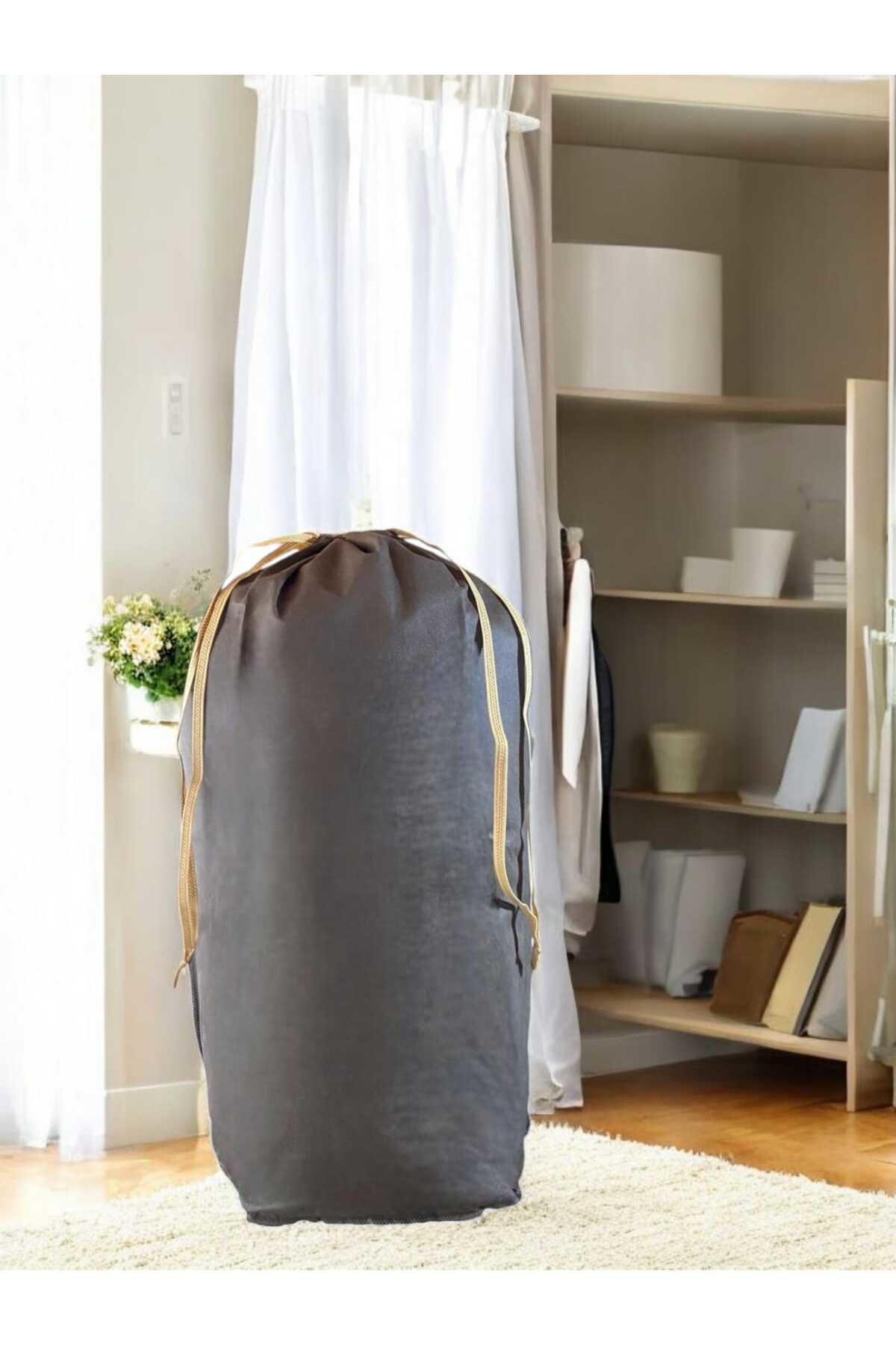 Balkan Room Kahverengi Büzgülü Hurç Xlarge 86X62 Cm - Taşınma Çantası - Yorga