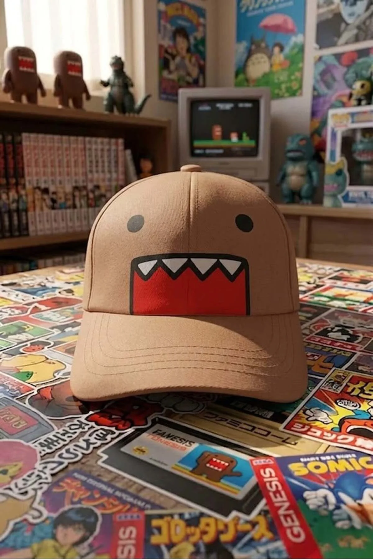 Kahverengi Domo Kun Baseball Şapka