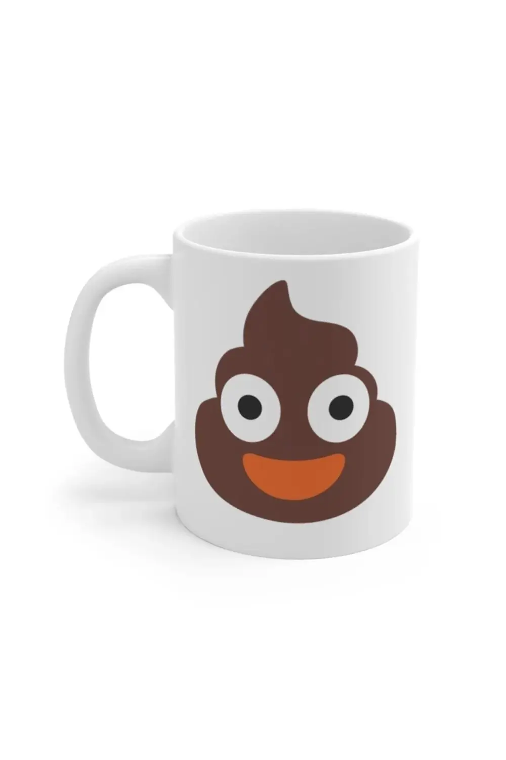 Kahverengi Emoji Baskılı Kupa Bardak