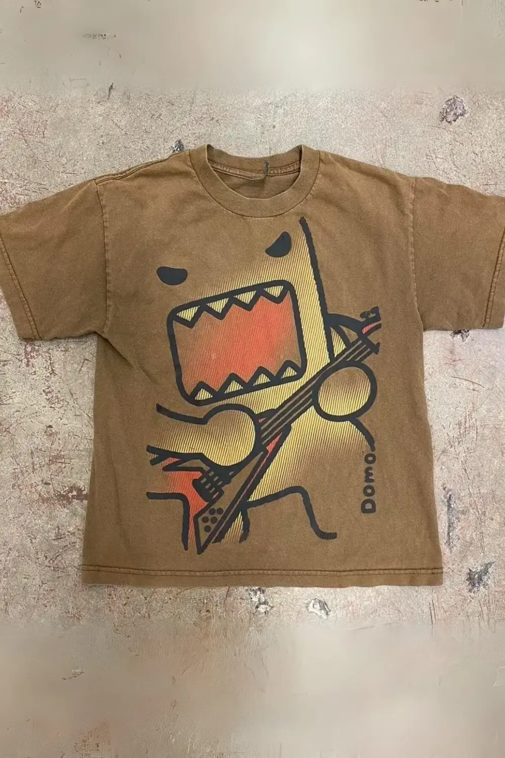 Kahverengi Guitarist Caricature Unisex T-shirt