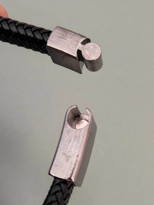 Tükkan Accessories Kahverengi Hakiki Deri Bileklik Miknatisli Geçirmeli Erkek Bilekl