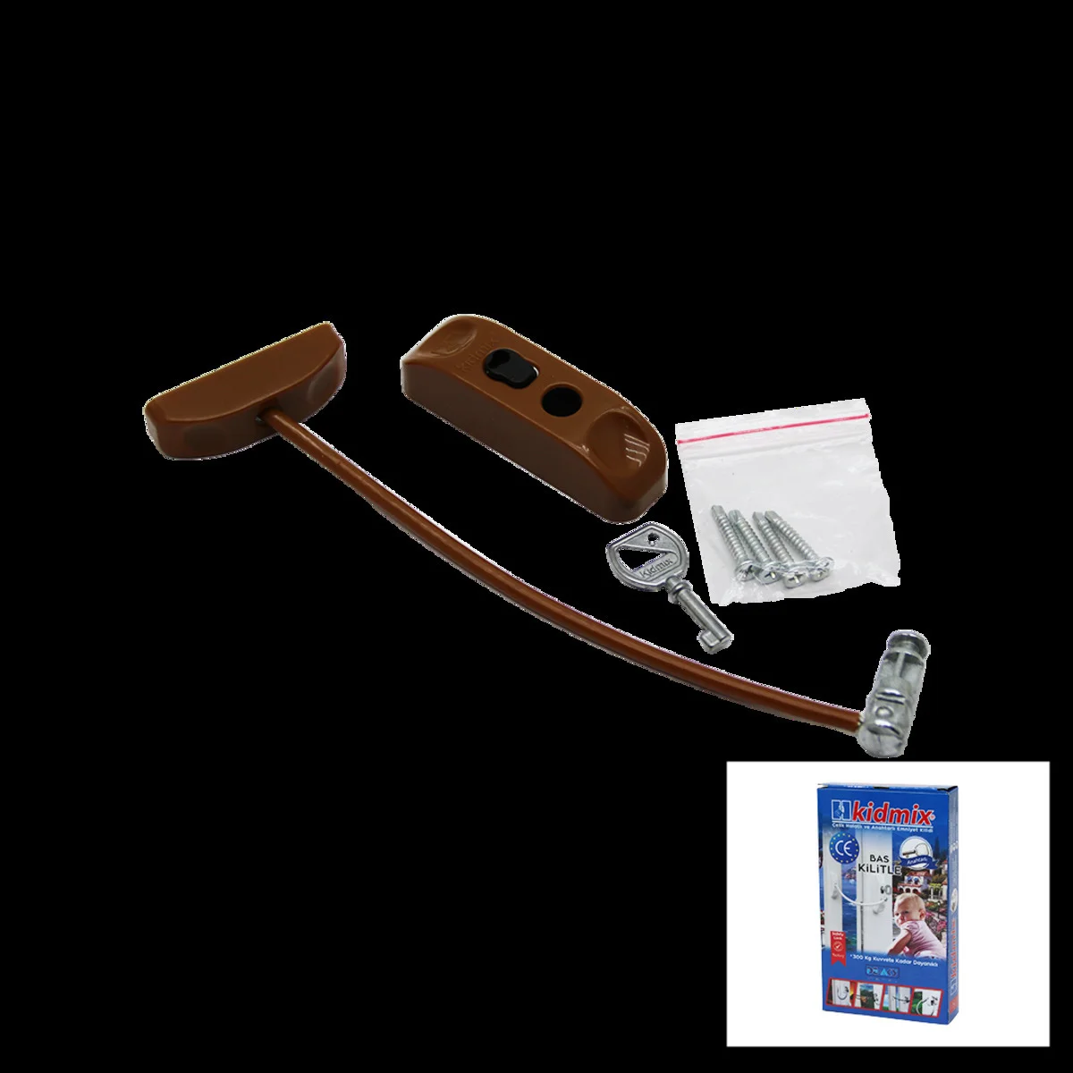 KAHVERENGİ HALATLI ANAHTARLI EMNYET KİLİT