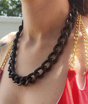 KAHVERENGİ KALIN ZİNCİR KOLYE-ZİNCİRKOL5