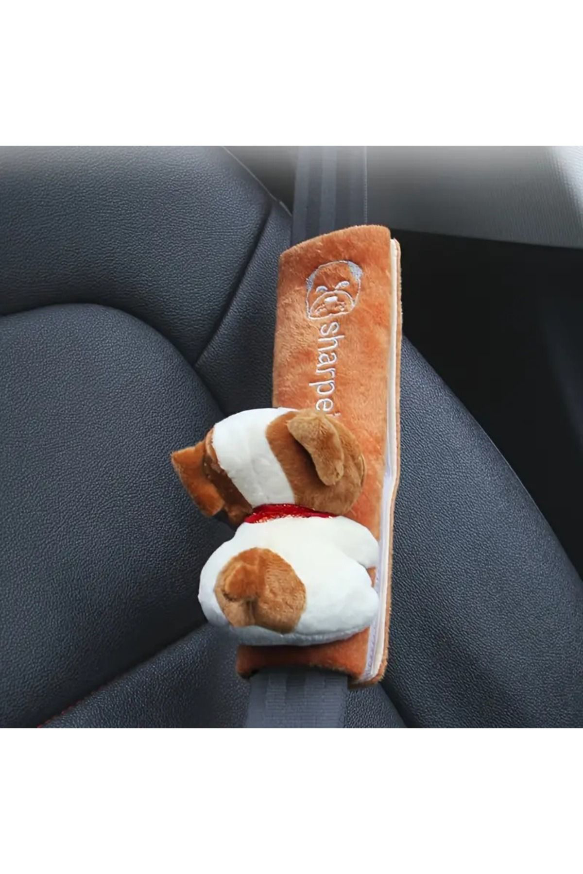 Dodemert Home Kahverengi Köpek Araba Koltuk Kemeri Kilifi & Yumuşak Polyester O